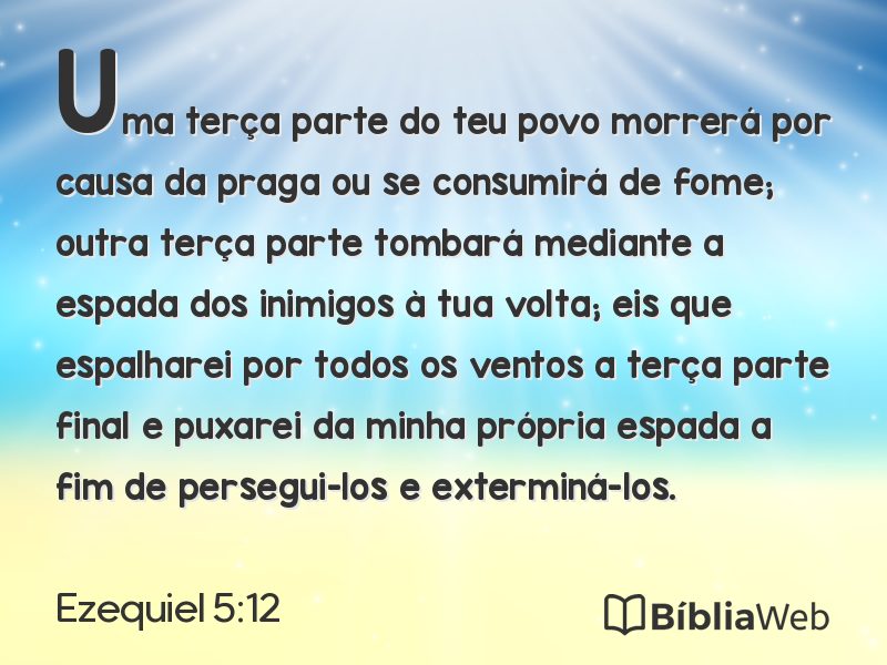 Ezequiel 5:12 em imagem para compartilhar
