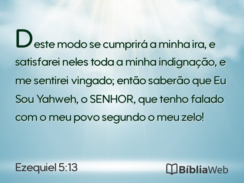 Ezequiel 5:13 em imagem para compartilhar