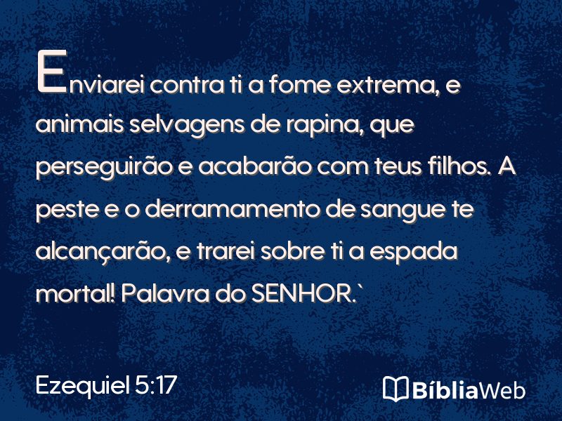 Ezequiel 5:17 em imagem para compartilhar