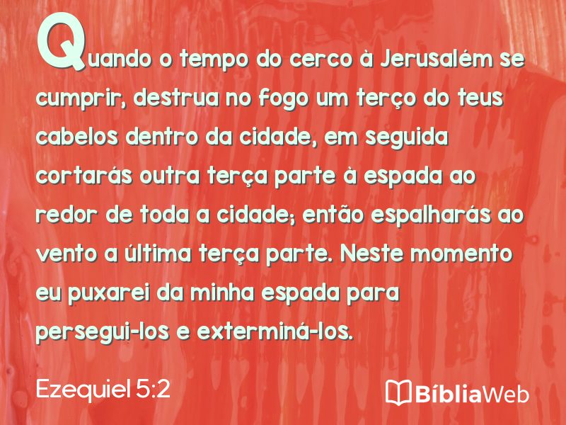 Ezequiel 5:2 em imagem para compartilhar