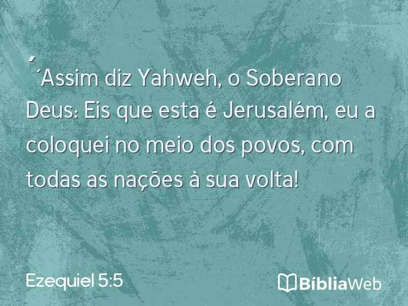 Ezequiel 5:5 em imagem para compartilhar