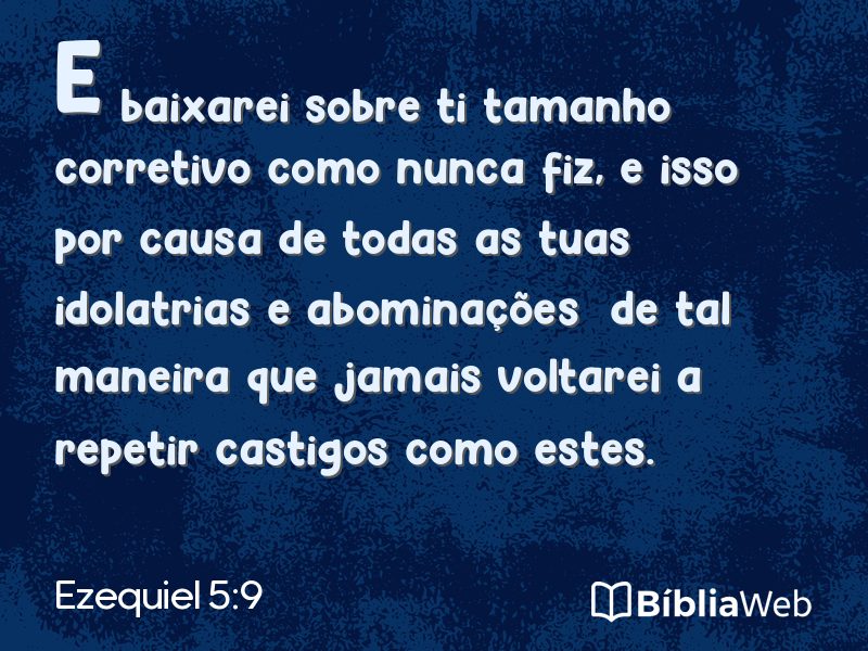 Ezequiel 5:9 em imagem para compartilhar