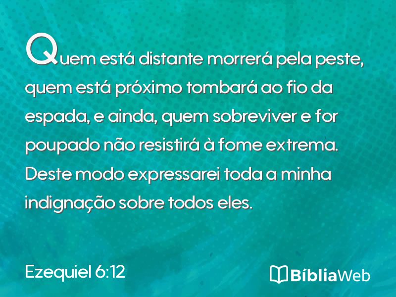 Ezequiel 6:12 em imagem para compartilhar