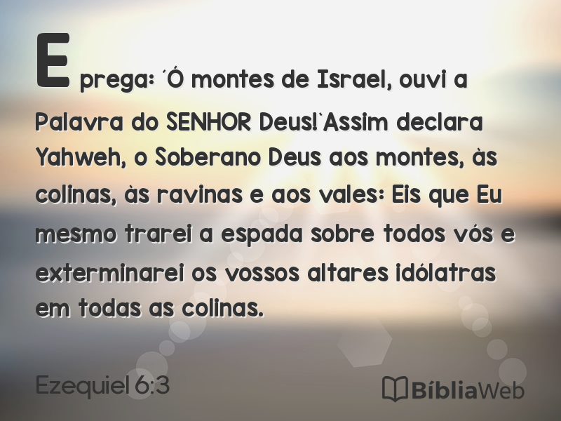 Ezequiel 6:3 em imagem para compartilhar