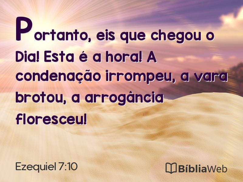 Ezequiel 7:10 em imagem para compartilhar