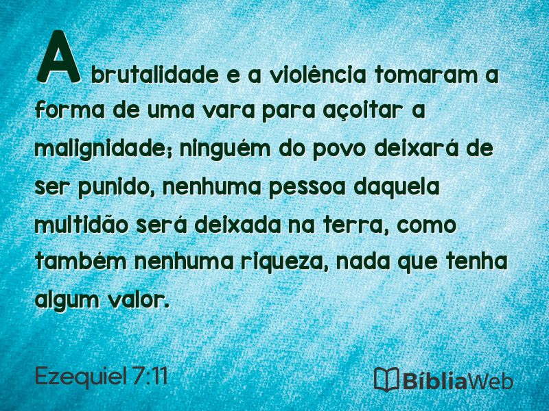 Ezequiel 7:11 em imagem para compartilhar