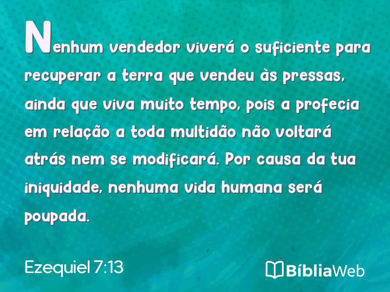 Ezequiel 7:13 em imagem para compartilhar
