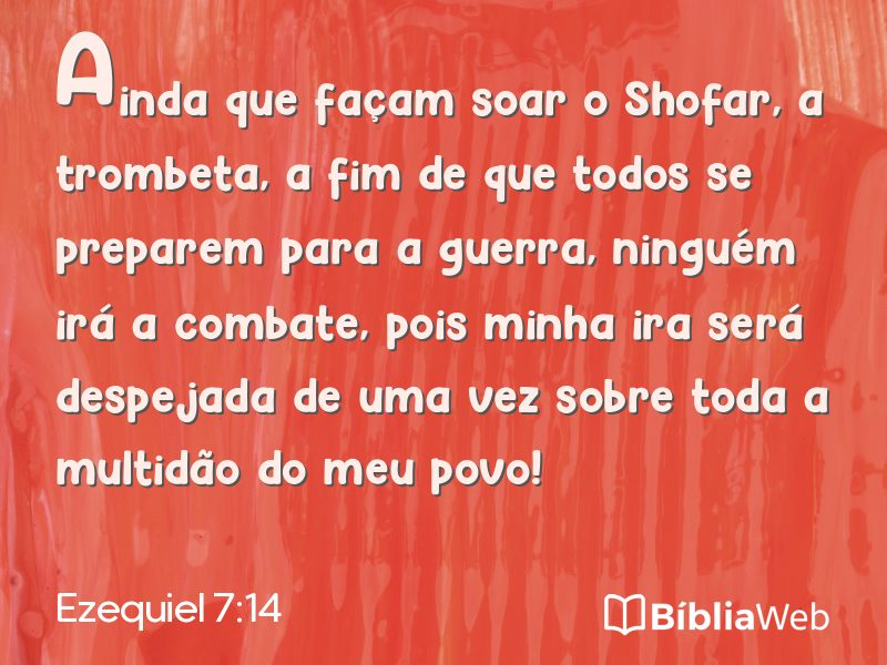 Ezequiel 7:14 em imagem para compartilhar