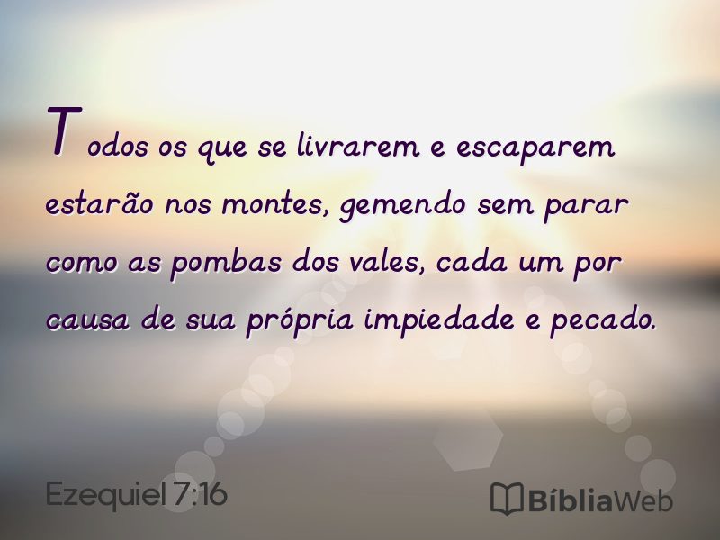 Ezequiel 7:16 em imagem para compartilhar