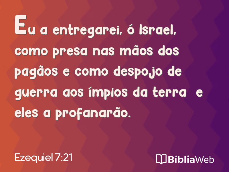 Ezequiel 7:21 em imagem para compartilhar