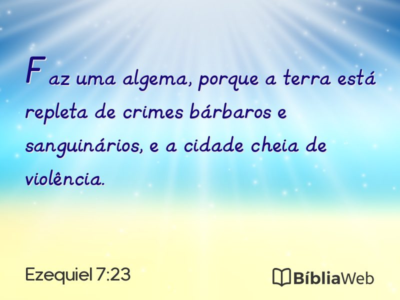 Ezequiel 7:23 em imagem para compartilhar