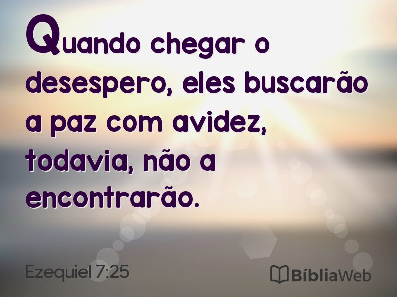 Ezequiel 7:25 em imagem para compartilhar