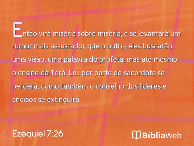 Ezequiel 7:26 em imagem para compartilhar