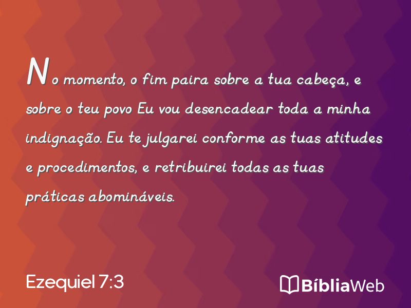 Ezequiel 7:3 em imagem para compartilhar