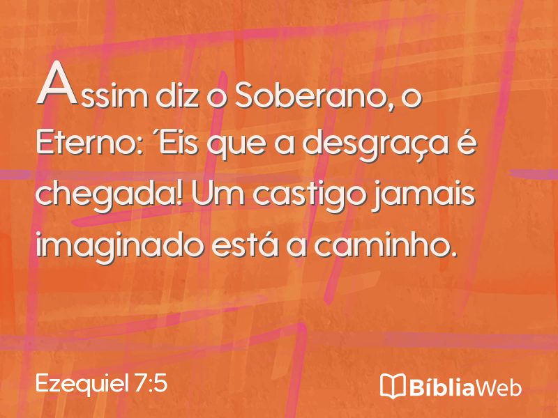 Ezequiel 7:5 em imagem para compartilhar