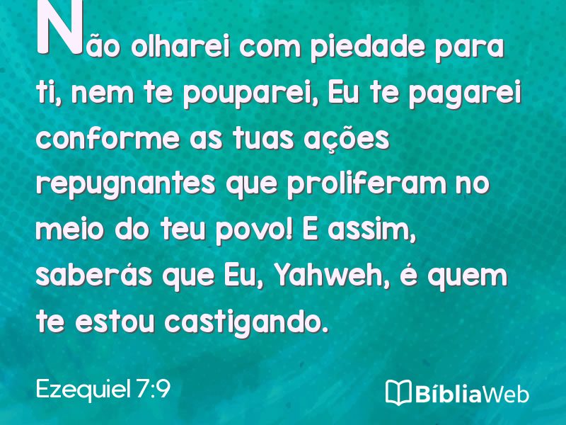 Ezequiel 7:9 em imagem para compartilhar