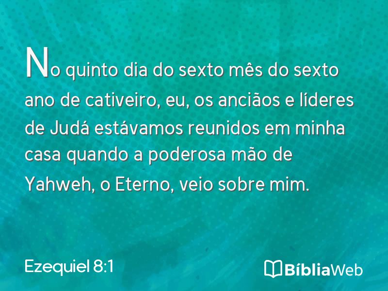 Ezequiel 8:1 em imagem para compartilhar