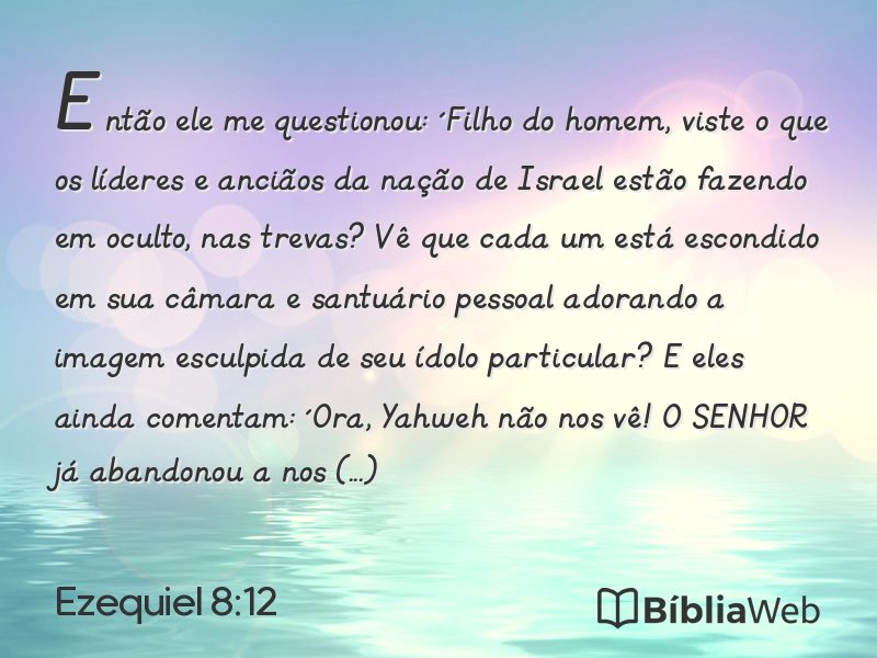 Ezequiel 8:12 em imagem para compartilhar