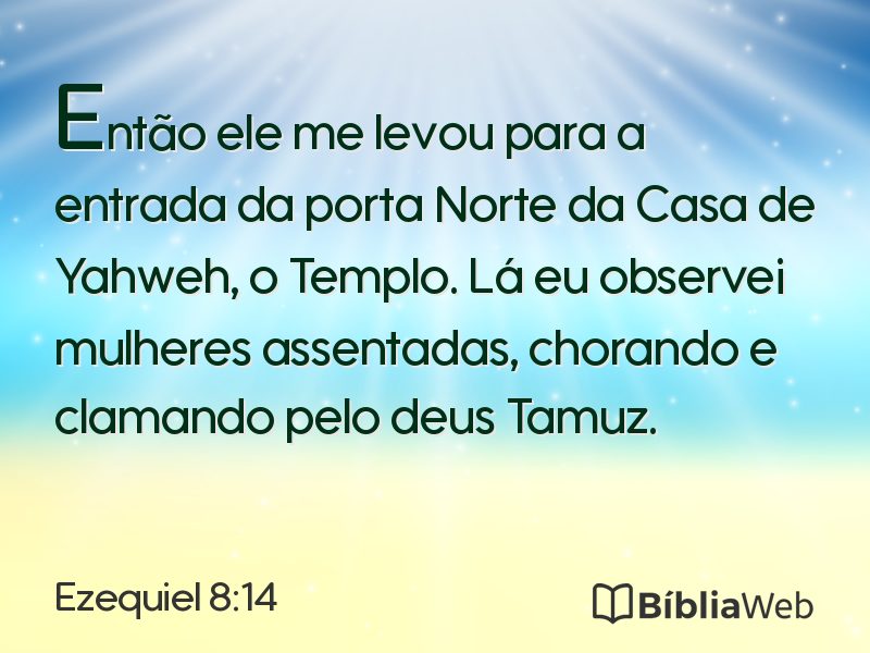 Ezequiel 8:14 em imagem para compartilhar