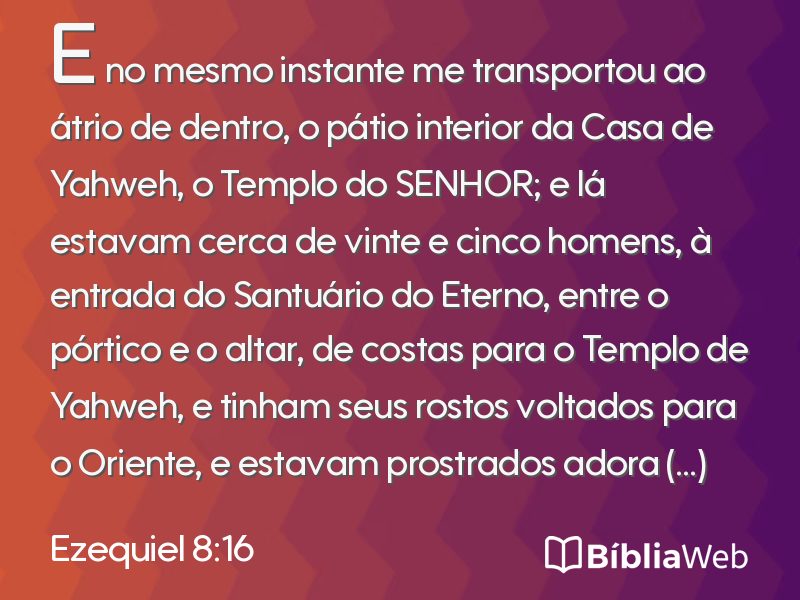 Ezequiel 8:16 em imagem para compartilhar