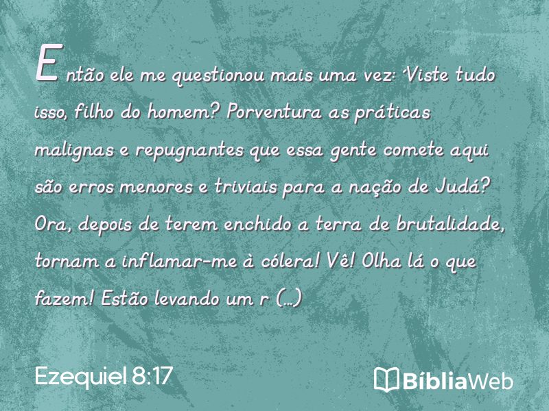 Ezequiel 8:17 em imagem para compartilhar