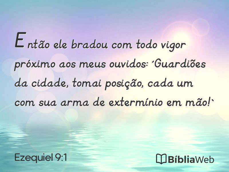 Ezequiel 9:1 em imagem para compartilhar