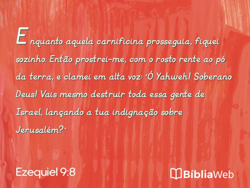 Ezequiel 9:8 em imagem para compartilhar