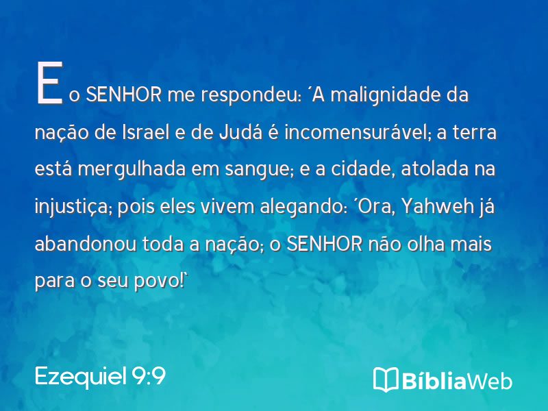 Ezequiel 9:9 em imagem para compartilhar