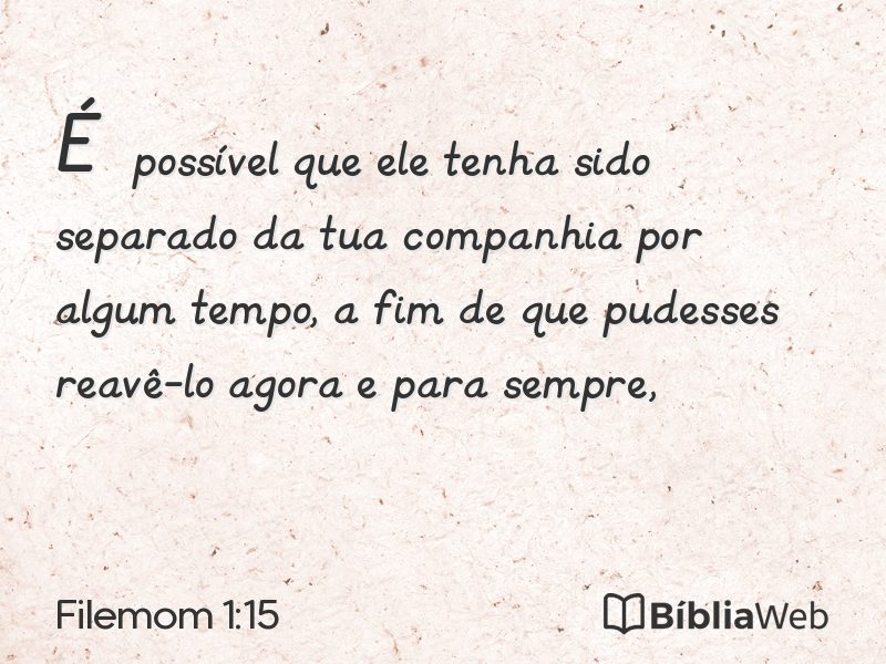 Filemom 1:15 em imagem para compartilhar