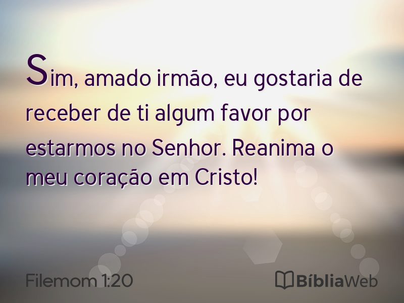 Filemom 1:20 em imagem para compartilhar