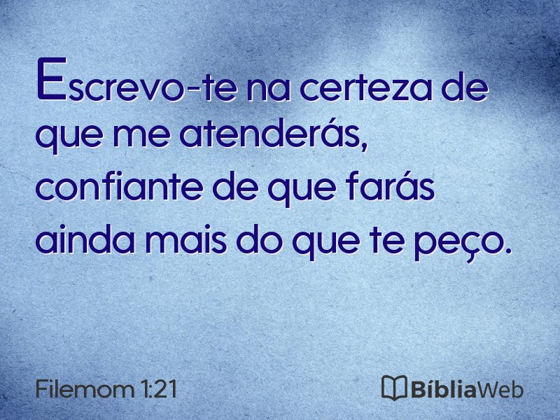 Filemom 1:21 em imagem para compartilhar