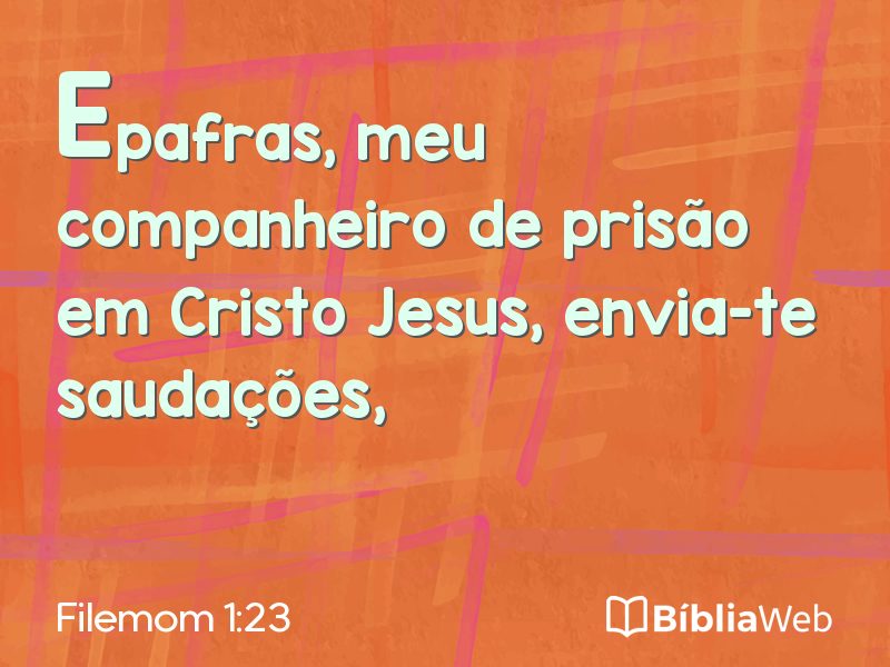 Filemom 1:23 em imagem para compartilhar