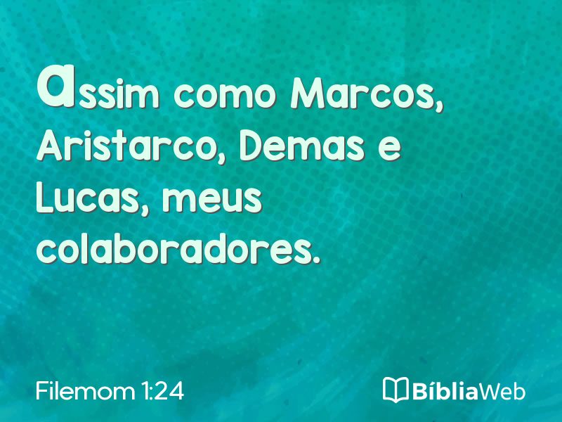 Filemom 1:24 em imagem para compartilhar