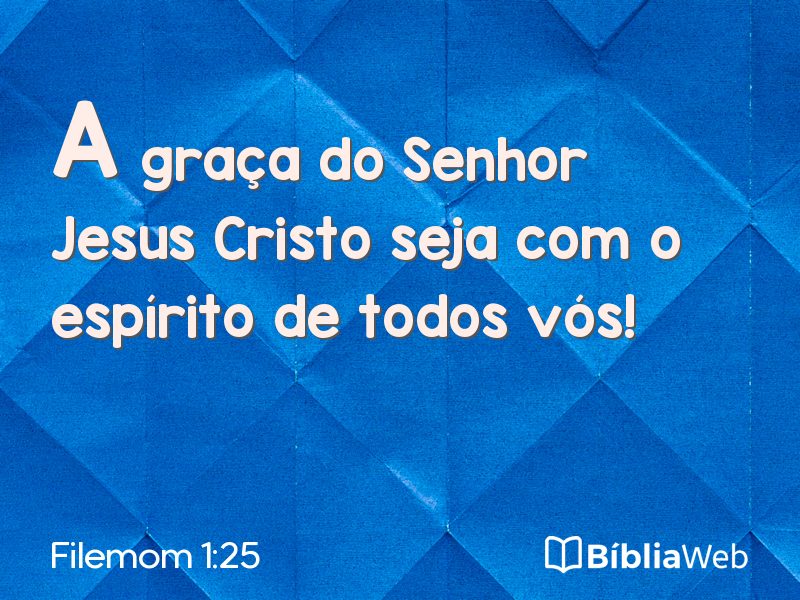 Filemom 1:25 em imagem para compartilhar