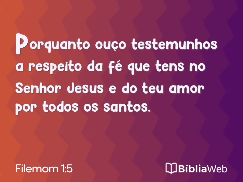 Filemom 1:5 em imagem para compartilhar