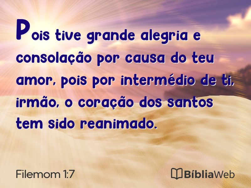 Filemom 1:7 em imagem para compartilhar