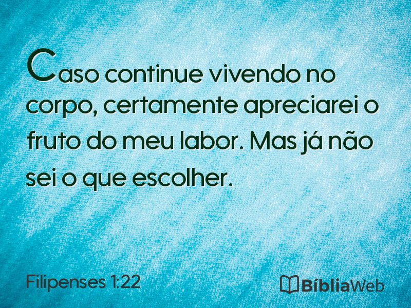 Filipenses 1:22 em imagem para compartilhar
