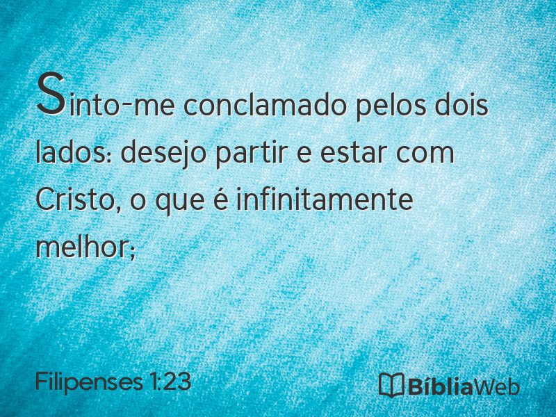 Filipenses 1:23 em imagem para compartilhar