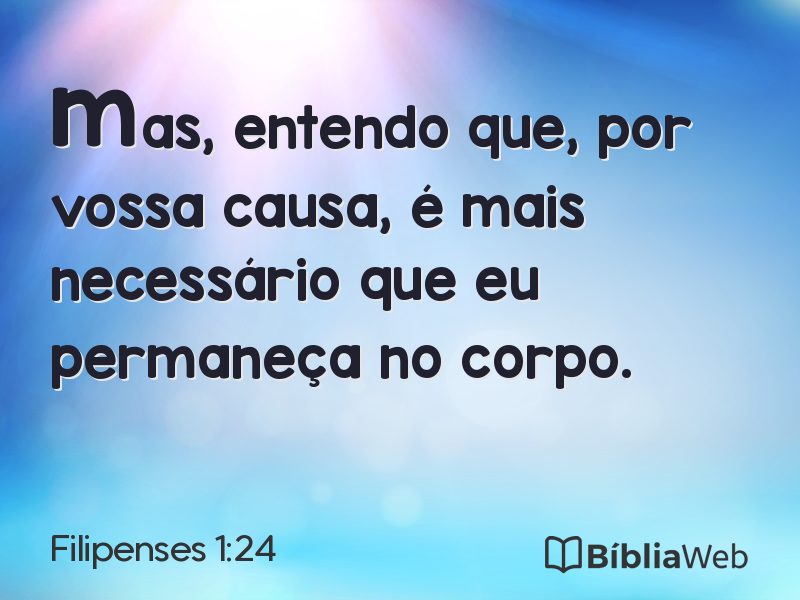 Filipenses 1:24 em imagem para compartilhar
