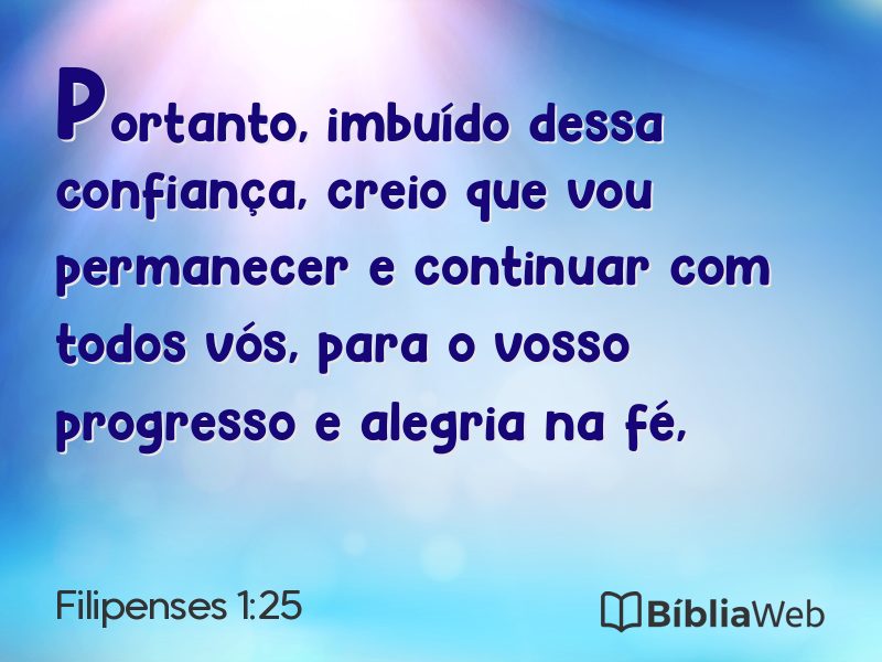 Filipenses 1:25 em imagem para compartilhar