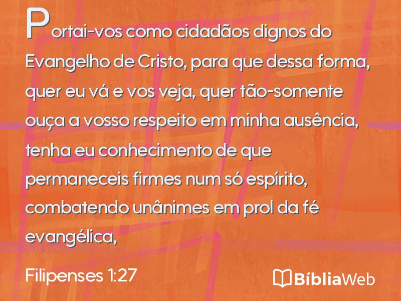 Filipenses 1:27 em imagem para compartilhar