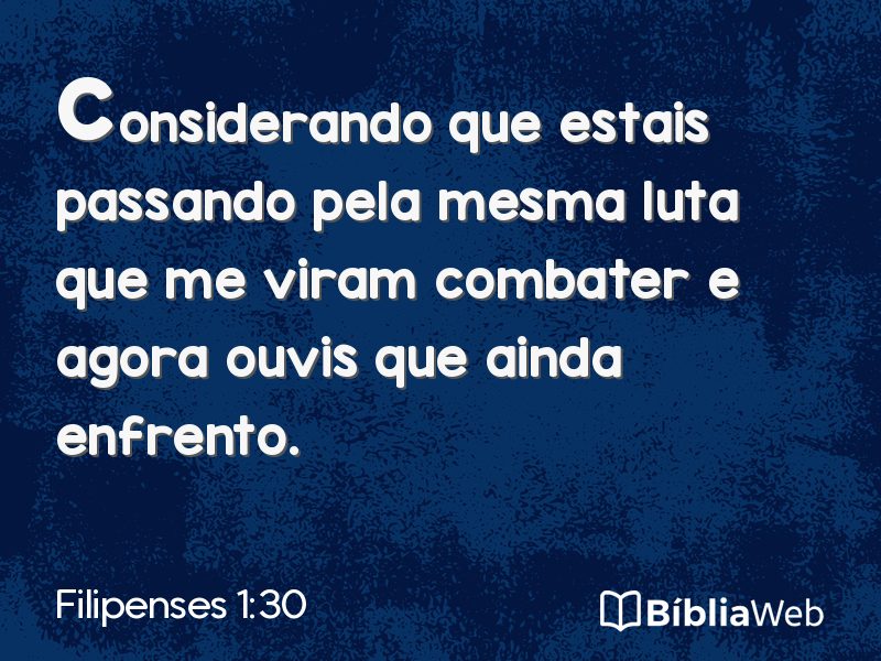 Filipenses 1:30 em imagem para compartilhar