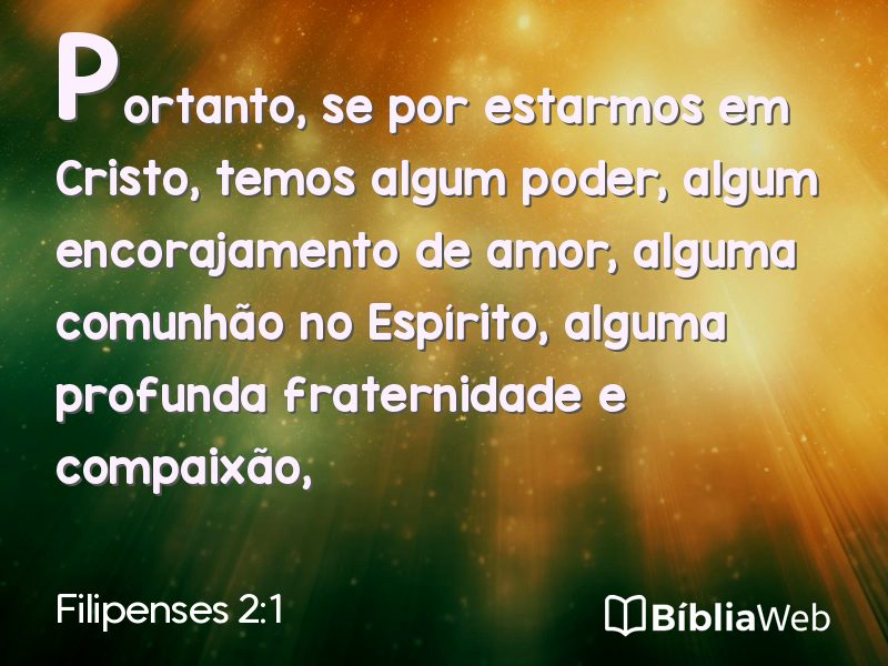 Filipenses 2:1 em imagem para compartilhar