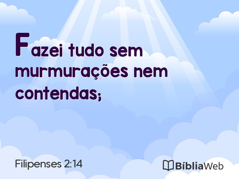 Filipenses 2:14 em imagem para compartilhar