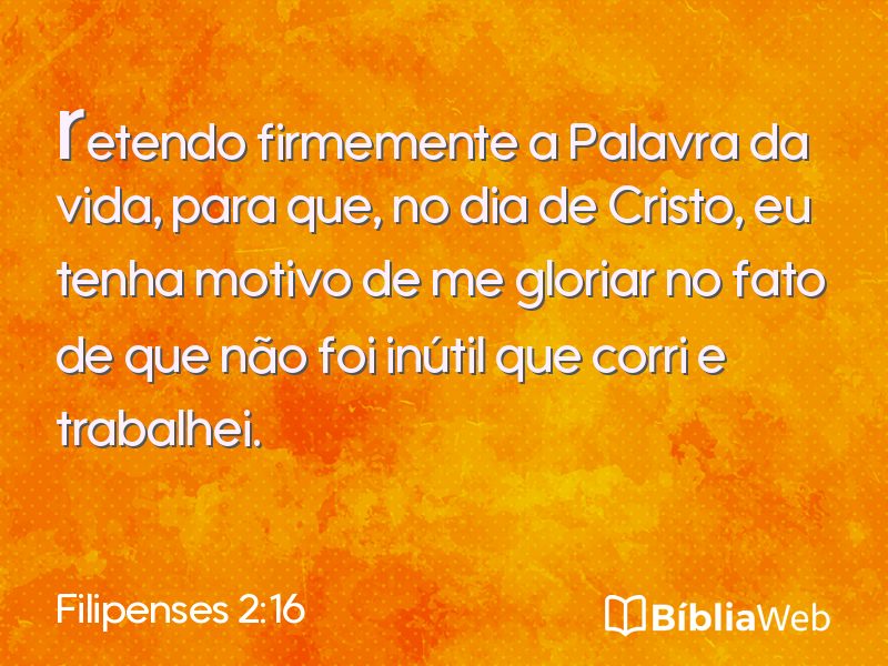 Filipenses 2:16 em imagem para compartilhar