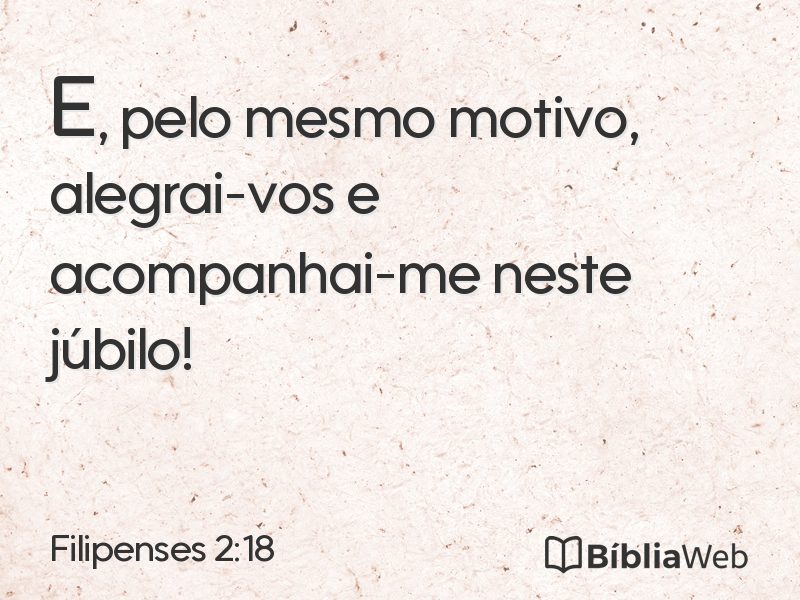 Filipenses 2:18 em imagem para compartilhar