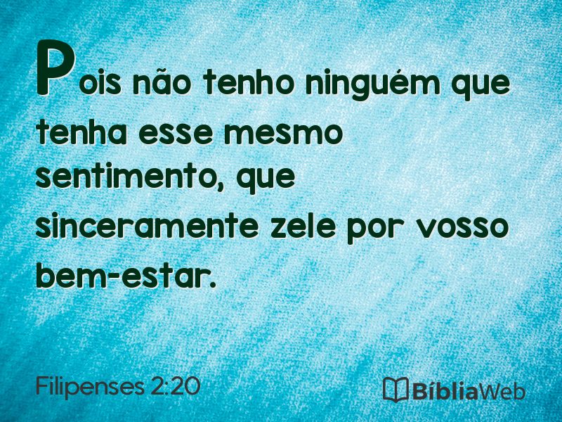 Filipenses 2:20 em imagem para compartilhar