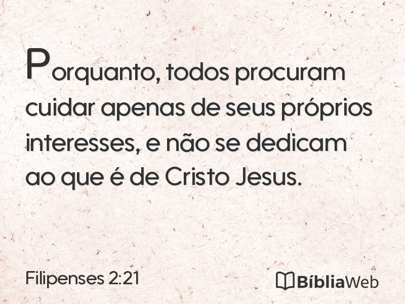 Filipenses 2:21 em imagem para compartilhar