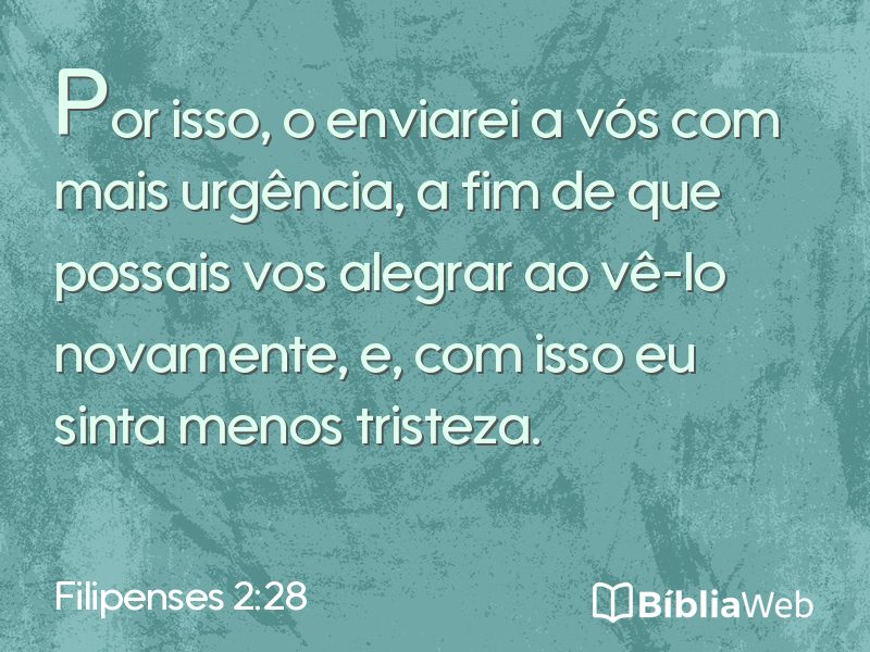 Filipenses 2:28 em imagem para compartilhar