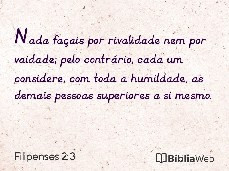 Filipenses 2:3 em imagem para compartilhar